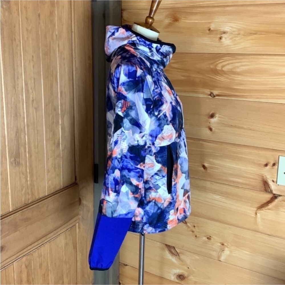 Adidas multicolor / watercolor print athletic hoodie jacket Size Small - Picture 2 of 12
